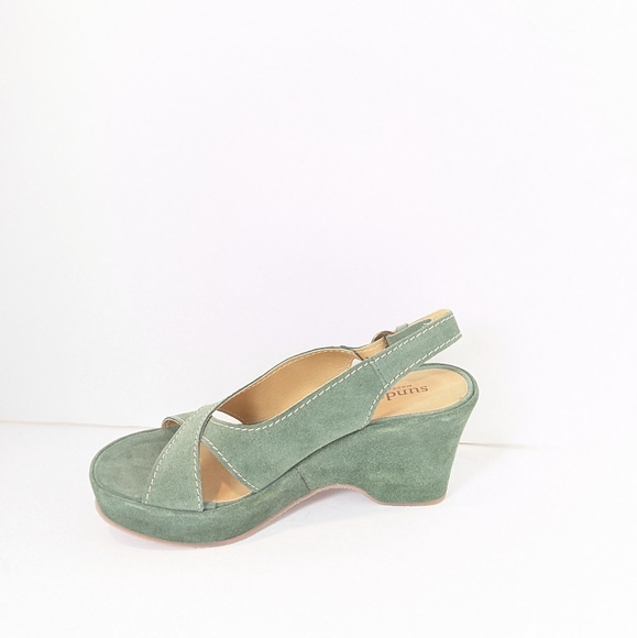 NWOT Sundance suede wedge sandals - Picture 4 of 16